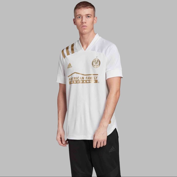 ADIDAS ATLANTA UNITED FC AWAY AUTHENTIC JERSEY MENS SOCCER SIZE SMALL WHITE GOLD - Picture 6 of 6